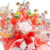 キャンディー フラワー アレンジ 送料無料 花 プレゼント 卒業 卒園 造花 ブーケ ギフト オレンジ ピンク 水色 花 誕生日 女性 母 祖母 女友達 退職祝い 上司 還暦祝い 結婚記念日 母の日 両親 お祝い 子供 子供会 贈り物 推し活 推しカラー