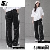 STARTER スターター ベロアパンツ トラックパンツ レディース メンズ sbm-6262 ワイド ストレート ジャージ ブランド ロゴ 刺繍  オーバーサイズ ゆったり Y2K ストリート ヒップホップ ダンス M L XL 2026FW Karlas