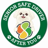 カーサイン 高齢者マーク SENIOR SAFE DRIVER マルペキ マグネット 強力 直径13cm 肉球 日本製 車 ステッカー