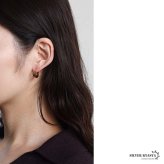 ステンレス フープピアス 槌目ピアス 不規則 凸凹 シンプルピアス ゴールド シルバー プチプラ メタル 小さめ セカンド キラキラ 両耳2点 レディース 女性 金属アレルギー対応 イヤリング