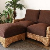 ソファ 座椅子 アジアン家具 ー 2人掛け 2人用 幅126cm ウォーターヒヤシンス おしゃれ アジアン アンティーク ナチュラル リゾート インテリア テイスト 家具 リビング 開梱設置無料