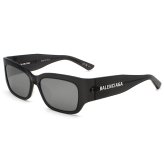 バレンシアガ BALENCIAGA サングラス アジアンフィット UVカット アイウェア スクエア BB0331SK-003 メンズ レディース ユニセックス グレー+シルバー 海外正規品