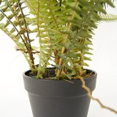 観葉植物 造花 ボストンファーン グリーン BROWN 全高約70cm 卓上・小型 フェイクグリーン 本物そっくり おしゃれ インテリア 人工観葉植物 アーティフィシャルグリーン オフィス 店舗 ホテル 開店祝い 室内 ミニ シダ タマシダ フェイク