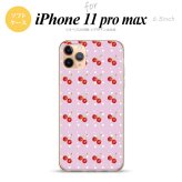 iPhone11ProMax iPhone11pro max スマホケース ソフトケース さくらんぼ チェリー ピンク メンズ レディース nk-i11pm-tp178