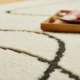韓国ラグ 韓国風ラグ ラグ ラグマット 洗える 日本製 防ダニ モロッカン カーペット 北欧 韓国インテリア おしゃれ ホットカーペット対応 床暖房対応 オールシーズン 遊び毛が出にくい アイボリー ベージュ長方形 絨毯 リビング ダイニング 一人暮らし