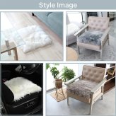 ムートンシートクッション 45×45cm ウレタン入り カーシートクッション 大きめ シートクッション シート 長毛タイプ 毛皮 ムートンクッション ムートン 座布団 ソファ 暖かい キャンプ アウトドア ペット おしゃれ かわいい 淡い
