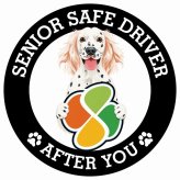 カーサイン 高齢者マーク SENIOR SAFE DRIVER イングリッシュセター ステッカー シール 直径13cm 肉球 日本製 車