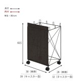 収納家具 ラック ゴミ箱 ごみ箱 ダストボックス おしゃれ ゴミ袋掛け ワゴン 分別 目隠し カバー 省スペース 袋かけ フック付き キャスター付き 防水 ラタン調 シンプル ワイド 約幅38×奥行28×高さ60.5cm 分別ごみ箱 引っ越し 新生活