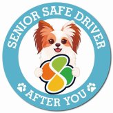 カーサイン 高齢者マーク SENIOR SAFE DRIVER ファレーヌ マグネット 強力 直径13cm 肉球 日本製 車 ステッカー