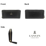 LANVIN レジェパース 長財布 ロングウォレット 財布 さいふ サイフ ウォレット 牛革 使いやすい レディース 母の日 ギフト プレゼント ブラック 65-6252