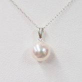 ［pearl47］ 8mm - 8.5mm ホワイトピンク 1粒 ネックレス ペンダント 天女カラー あこや真珠 天草 熊本