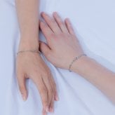 アイダ ブレスレット ラボグロウンダイヤモンド ステンレス ダイヤ ダイヤモンド チェーン シルバー お揃い ペアアクセ