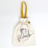 ディズニー プー Winnie The POOH Pooh Series 巾着バッグ バッグ 通勤 通学 巾着 刺繍 イエロー グッズ