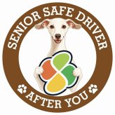 カーサイン 高齢者マーク SENIOR SAFE DRIVER イタリアングレーハウンド ステッカー シール 直径13cm 肉球 日本製 車