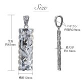 ハワイアンジュエリー ネックレス スクロール ペアネックレス 2本セット 刻印 無料 誕生石入れ可 LLサイズ カットアウト バチカン彫有 シルバー925 付セット 長さ選べる BY THE SEA バイザシー カップル 夫婦 プレゼント ハロウィン 【品番：CG-SP333P】