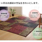 夏ラグ 夏用カーペット 純国産 い草ラグカーペット オリエンタル柄 『DXオーディーン』 約191×250cm 新生活