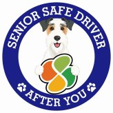 カーサイン 高齢者マーク SENIOR SAFE DRIVER ワイヤーフォックステリア ステッカー シール 直径13cm 肉球 日本製 車