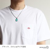 ステンレス ターコイズ ペンダントネックレス ストーンネックレス 小ぶり シンプル ダブル喜平チェーン 細身 ゴールド 18KGP シルバー ブラック メタル 小さい プレート 四角 長方形 幾何学 メンズ 男性 金属アレルギー対応