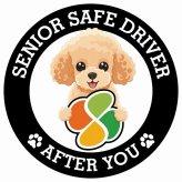 カーサイン 高齢者マーク SENIOR SAFE DRIVER トイプードル ステッカー シール 直径13cm 肉球 日本製 車