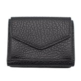 メゾン マルジェラ　Maison Margiela　三つ折り財布　S36UI0416 P4455 T8013　ブラック　レザー　コンパクト財布　ミニウォレット