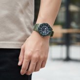 箱なし カシオ 腕時計 メンズ アナログ カーキ グリーン ブラック 100m防水 曜日 日付 カレンダー 大きい文字 見やすい 大きめ ミリタリー スポーツ アウトドア 海外モデル 逆輸入 プレゼント ギフト 成人 卒業 入学 