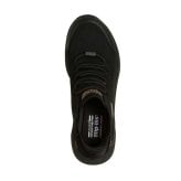 スケッチャーズ スリップインズ スリッポン スニーカー レディース 靴 ボブス ゴム紐 ノーマル幅 SKECHERS Slip-ins BOBS Squad 4 117743 ハンズフリー 立ったまま履ける 手を使わずに履ける ブラック 黒