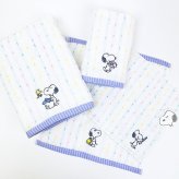 スヌーピー ウォッシュタオル (Washing) ホワイト ハンカチ 西川 日本製 SNOOPY
