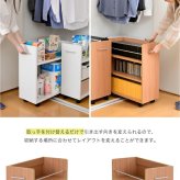 ラック クローゼット 収納 2個セット A4ファイル 幅26.5 奥行58 .5 キャスター付き ワイド ワゴン 大容量 日用品 生活用品 隙間 棚 本棚 コミック スライド 新生活