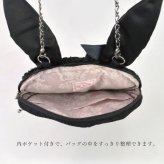 うさぎ スマホショルダー スマホポシェット かわいい ミニバッグ コンパクト 斜めがけ ブラック ベージュ