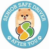 カーサイン 高齢者マーク SENIOR SAFE DRIVER ポメキー マグネット 強力 直径13cm 肉球 日本製 車 ステッカー