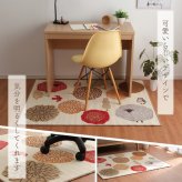 デスク チェア カーペット マット 学習机 ラグ ルームマット 子供部屋 キズ防止 テレワーク 北欧 約100×130 cm 新生活