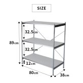 ラック 3段 オープン シェルフ 収納棚 ディスプレイ 韓国インテリア 韓国風 おしゃれ 幅80cm 奥行38cm 高さ89cm スチール 木目 ホワイト モノトーン 本棚 飾り棚 リビング収納 スリム コンパクト ワンルーム 玄関収納 新生活