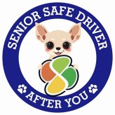カーサイン 高齢者マーク SENIOR SAFE DRIVER チワックス ステッカー シール 直径13cm 肉球 日本製 車