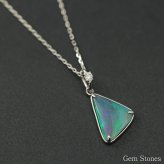 上質 ブラックオパール ネックレス 1.080ct ダイヤモンド プラチナ Pt900 ペンダント シンプル エレガント 上品 レディース 宝石 ダイヤ 一粒 一石 ジュエリー 10月 誕生石 プレゼント