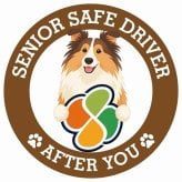 カーサイン 高齢者マーク SENIOR SAFE DRIVER ラフコリー ステッカー シール 直径13cm 肉球 日本製 車