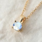 ムーンストーン ネックレス K18 ゴールド ネックレス 6月誕生石 一粒 18金 18K イエローゴールド ホワイトゴールド チェーン 長さ選べる 40cm 45cm 50cm ギフトラッピング可能 シンプル 華奢 上品 Rapture 彼女 妻 女性 レディース プレゼント ハロウィン 【品番：CG-RSP-29051-6】