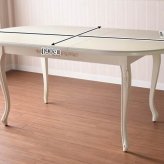 ダイニング家具 テーブル 4人 アンティーク 調 ダイニング 楕円 伸縮 オーバル 伸長式 幅140cm→175cm ロココ ダイニングテーブル ホワイト 姫系 猫脚 ヨーロピアン 輸入家具 オシャレ 白家具 北欧 クラシック
