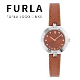 フルラ 腕時計 レディース フルラロゴリンクス 28mm ブラウン シルバー レザー クリスタル FURLA LOGO LINKS クオーツ 軽量 プレゼント ギフト 女性 妻 誕生日 記念日 成人 卒業 入学