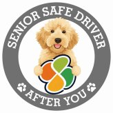 カーサイン 高齢者マーク SENIOR SAFE DRIVER オーストラリアンラブラドゥードル ステッカー シール 直径13cm 肉球 日本製 車