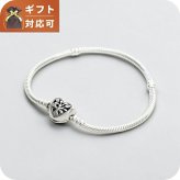パンドラ PANDORA Family Tree Heart Clasp Snake Chain Braceletアクセサリーブレスレット 598827c01-18 レディースシルバー