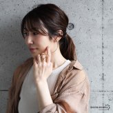 ステンレス オープンドロップリング 18KGP レディース 指輪 ゴールド オープンリング ドロップリング ティアドロップリング ニュアンスリング ボリュームリング 曲線リング ウェーブリング 大ぶり 金属アレルギー対応 韓国アクセサリー トレンド