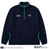 Reebok リーボック フリース プルオーバー レディース メンズ  トレーナー 長袖  裏起毛 ハーフジップ 軽量 ワンポイントロゴ 刺繍   ブランド ゆったり ユニセックス 春 秋 冬 M L LL 黒 白 紺 2026fw