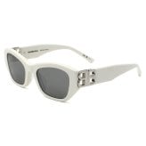 バレンシアガ BALENCIAGA サングラス アジアンフィット UVカット アイウェア スクエア BB0311SK-003 メンズ レディース ユニセックス ホワイト+グレー 海外正規品