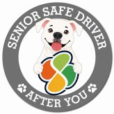 カーサイン 高齢者マーク SENIOR SAFE DRIVER ピットブル マグネット 強力 直径13cm 肉球 日本製 車 ステッカー
