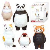【5種類セット】 ガチャ ガチャガチャ コンプリート 中身 フィギュア おもちゃ かわいい  [ 虚無。 ] 動物 パンダ うさぎ 猫 三毛猫 スズメ レッサーパンダ