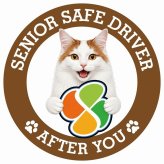 カーサイン 高齢者マーク SENIOR SAFE DRIVER ターキッシュバン ステッカー シール 直径13cm 肉球 日本製 車
