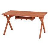 杉材 BBQテーブル&ベンチセット (コンロスペース付) ナチュラル 1色展開 ガーデンテーブル 屋外 庭 ベランダ テラス アウトドア おしゃれ シンプル 新生活 家具 インテリア 不二貿易