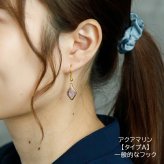 ピアス レディース ぶら下がり 揺れる 金属アレルギー対応 サージカルステンレス ひし形 アクリル ストーン 誕生石 天然石 カラフル おしゃれ 女子