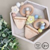 LABRO アイスクリーム ティーサー お花 歯がため フラワー 木製 木のおもちゃ ファーストトイ 日本製 ラブロ おしゃぶり・歯固め 木のおもちゃ ギフト プレゼント 出産祝い