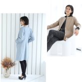 レザー コート アウター レディース ラムレザー 本革 ノーカラー ロングコート 秋 冬 春 ブランド Filomo 女性 スプリングコート 上品 軽量 シンプル 春 秋 冬 おしゃれ 大人 母 羊革 ノーカラーコート レザーコート ギフト プレゼント 6F (04000085r)